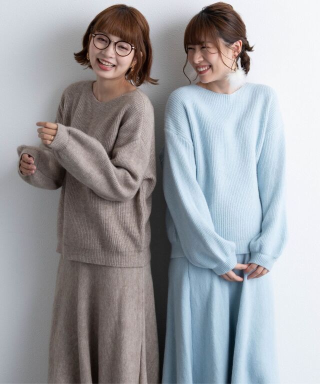 ニット×スカート セットアップ マタニティ 授乳服 産後も使える