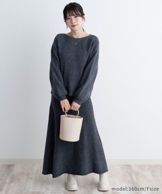 ニット×スカート セットアップ マタニティ 授乳服 産後も使える