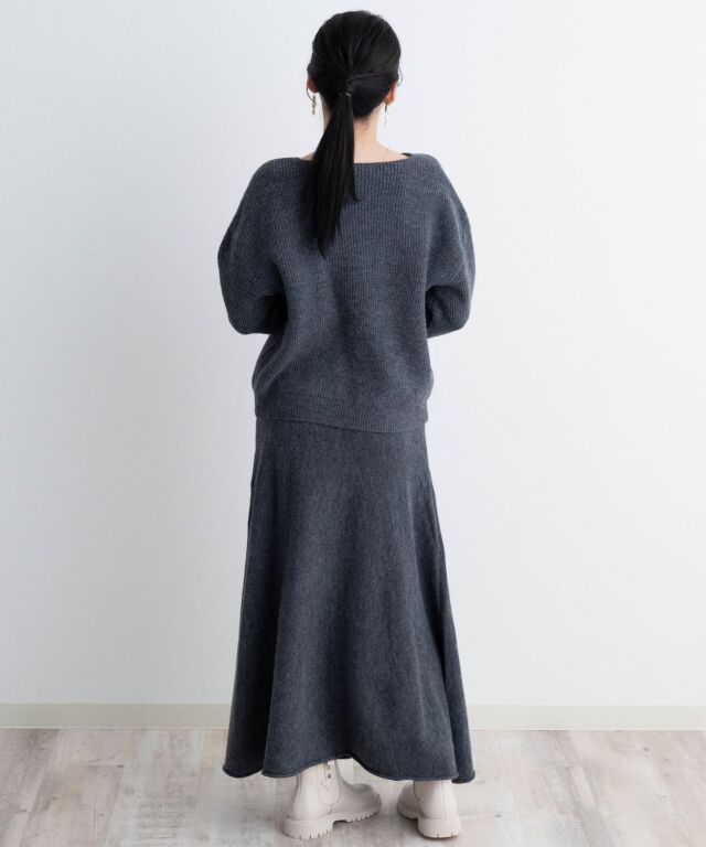 ニット×スカート セットアップ マタニティ 授乳服 産後も使える