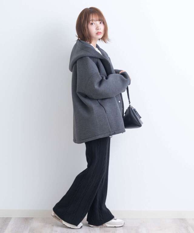 ケーブル編みニットパンツ 産後も使える | マタニティウェア・授乳服の