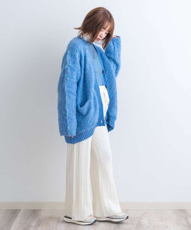 ケーブル編みニットパンツ マタニティ 産後も使える | マタニティ