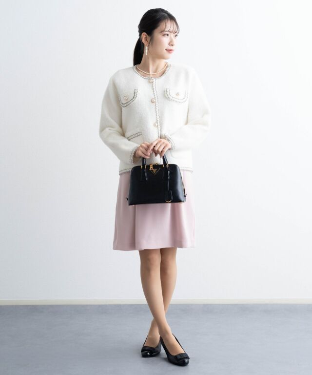 ブレード ニット ノーカラー ジャケット | マタニティウェア・授乳服の