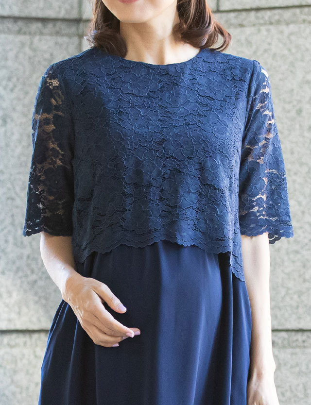 着回しセットアップ マタニティ フォーマル 授乳ロングワンピ＆広襟