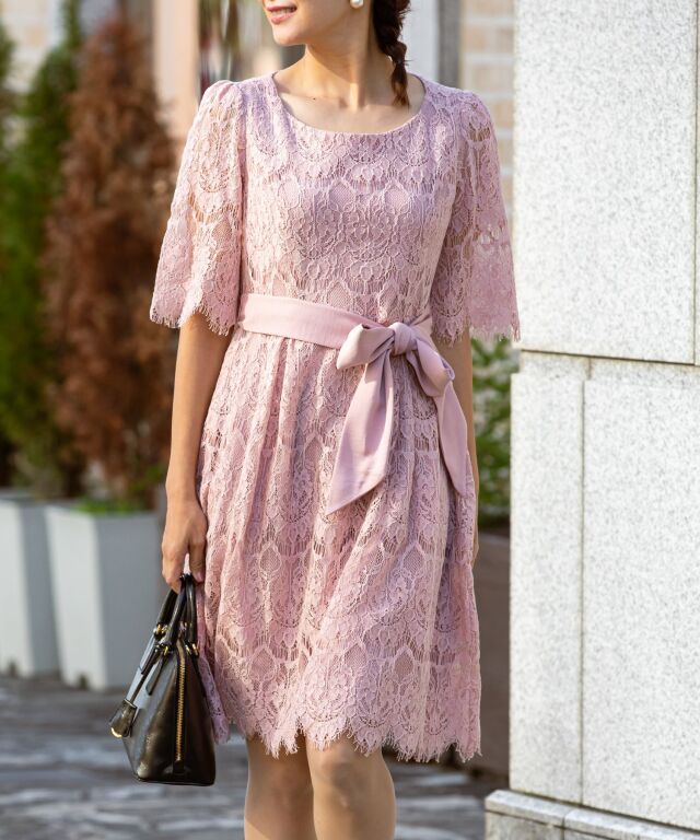 M'S GRACY ピンク ワンピース・ジャケットセットアップ38 M'S GRACY セットアップ 38 レース ワンピース ジャケット - メルカリ