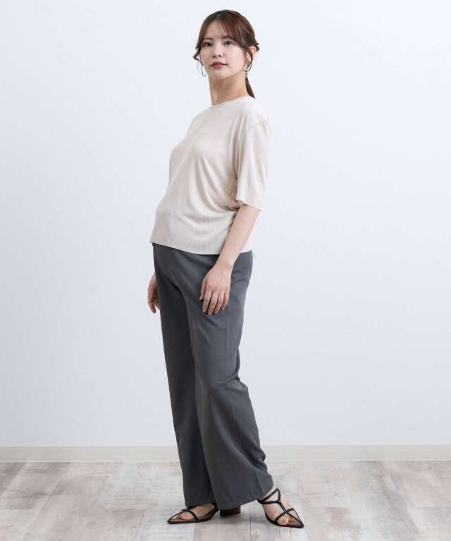 接触冷感 エアリー ワイドパンツ マタニティパンツ マタニティウェア