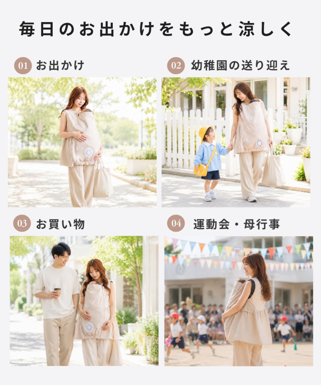 空調ママベスト ファン付き 着る保冷剤 保冷剤ベスト 暑さ対策 抱っこ