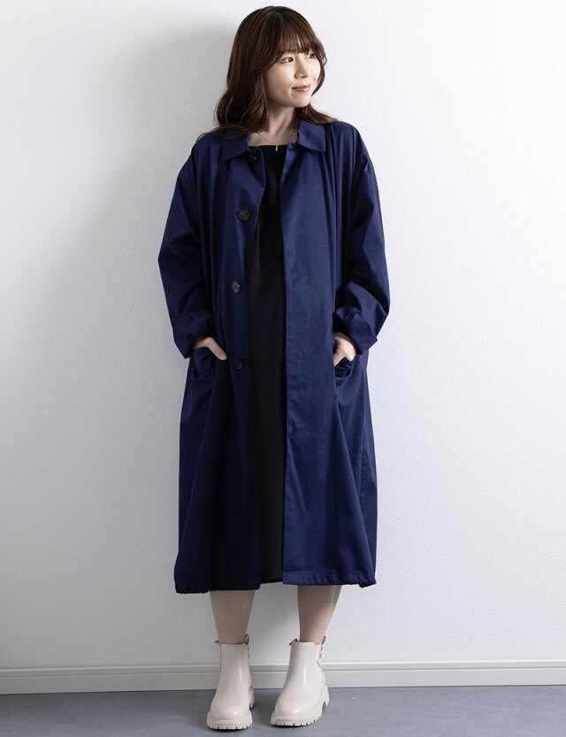 【訳ありアウトレット】ユニセックス3WAYステンカラーコート ライナー付き クレンゼ 抗菌・抗ウイルス素材  産前産後兼用 男女兼用