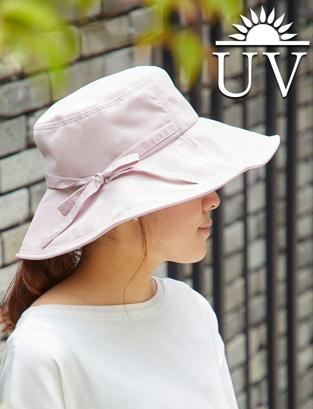 【アウトレット】 UVカット＆耐久撥水ハット自転車OK・あご紐付き /帽子/雑貨