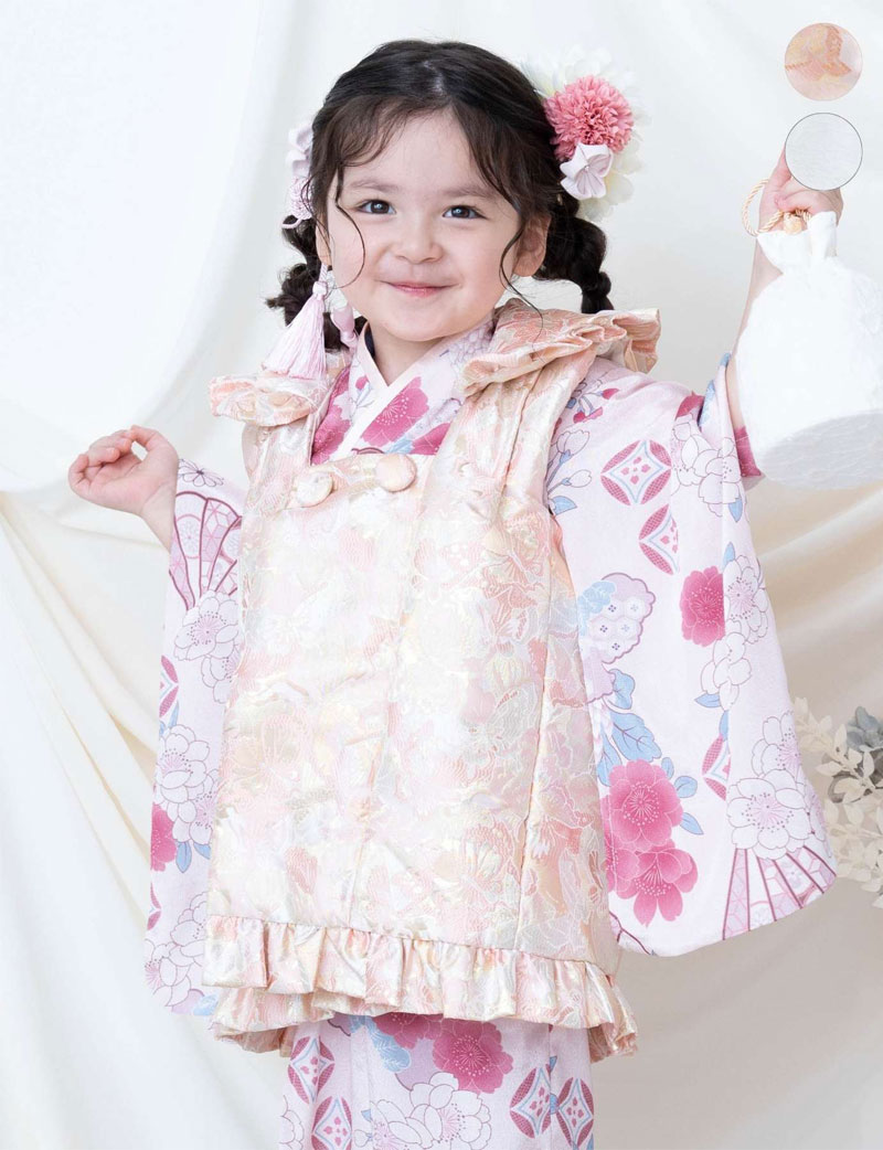 3歳 七五三被布 和装コート/和服アウター 女の子 100