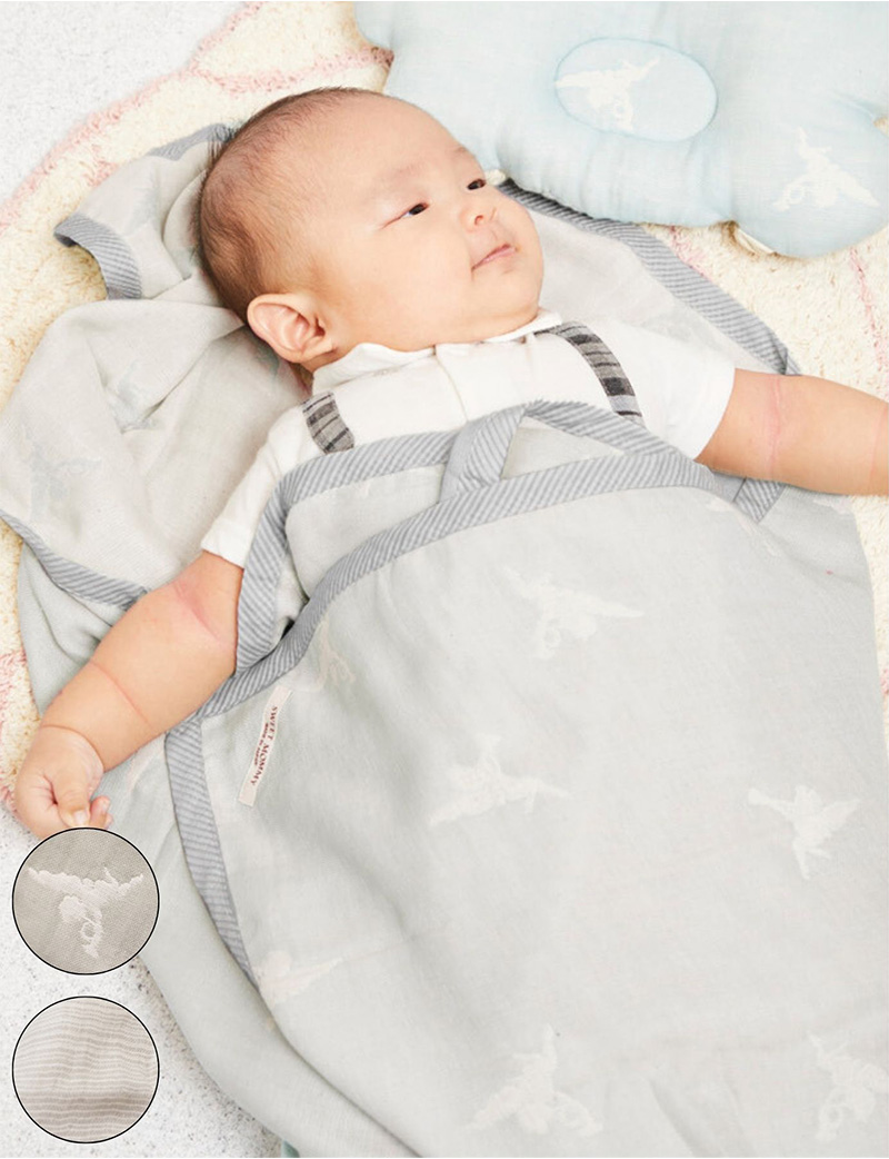 日本製 授乳ケープにもなる 3重ガーゼおくるみ わたあめガーゼ
