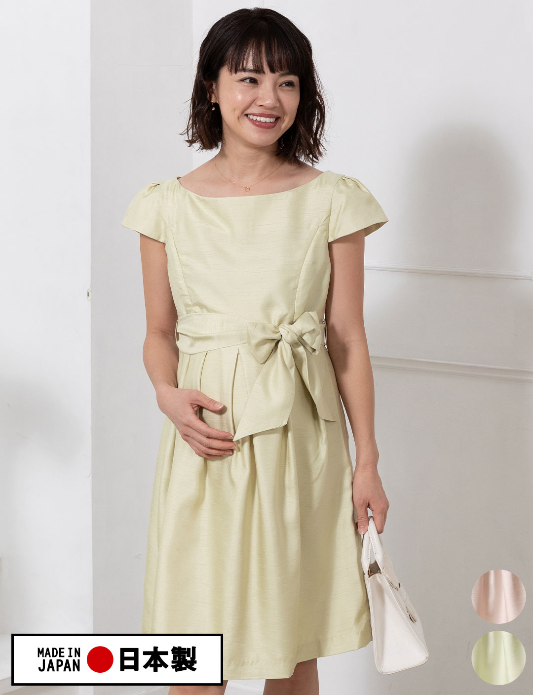 sweet mommy 授乳服 マタニティ シャンブレーシャンタン ワンピース 日本製 授乳服マタニティウェア シャンブレーシャンタン