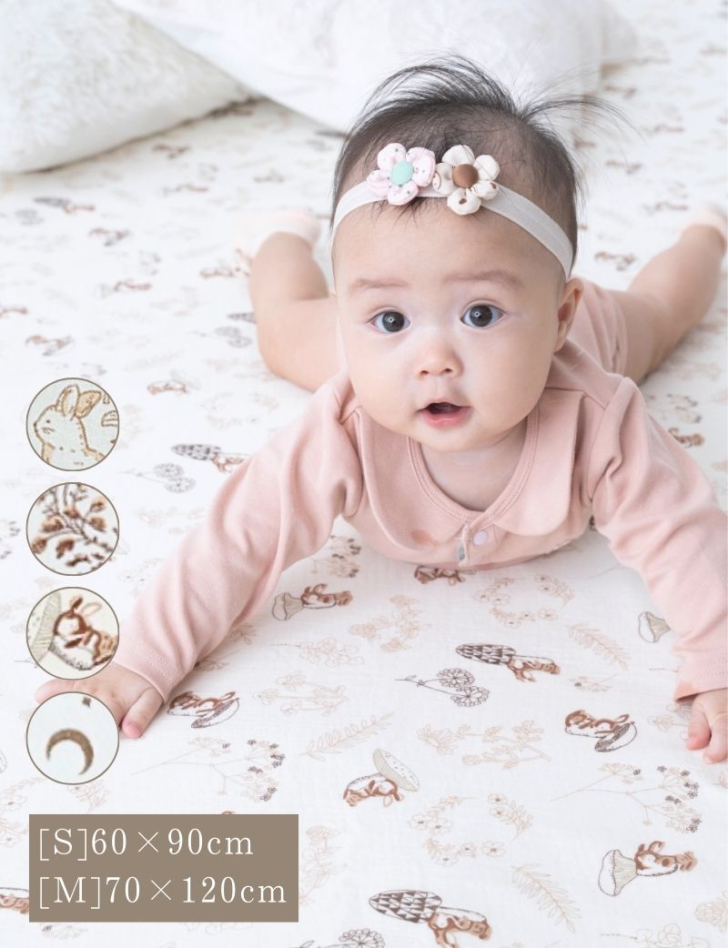 小児科医監修 ダブルガーゼ 防水敷きパッド ベビー おねしょシーツ 防水  コットン100%