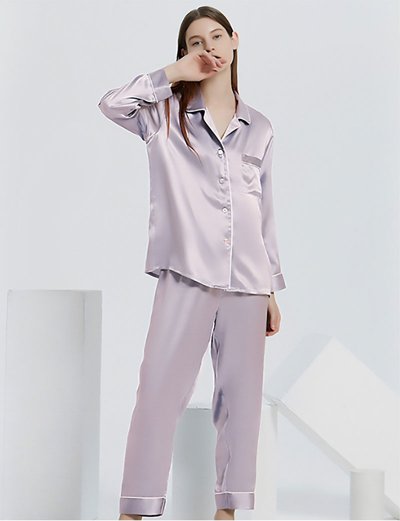 シルク100％ ふわっと軽いパジャマ 前開き ※通常レディース用※