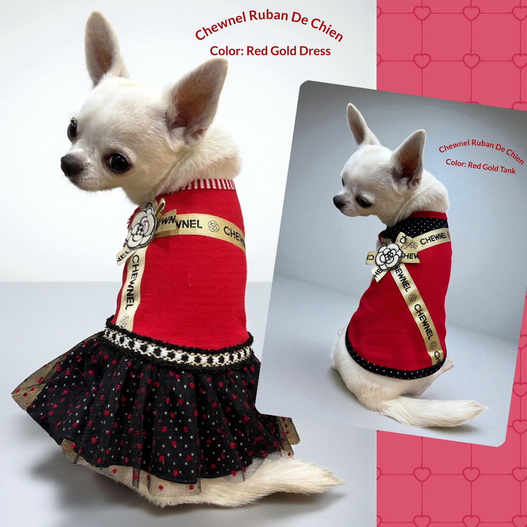 【Luna Blue★ルナブルー】Chewnel Ruban De Chienコレクション/Red Gold
