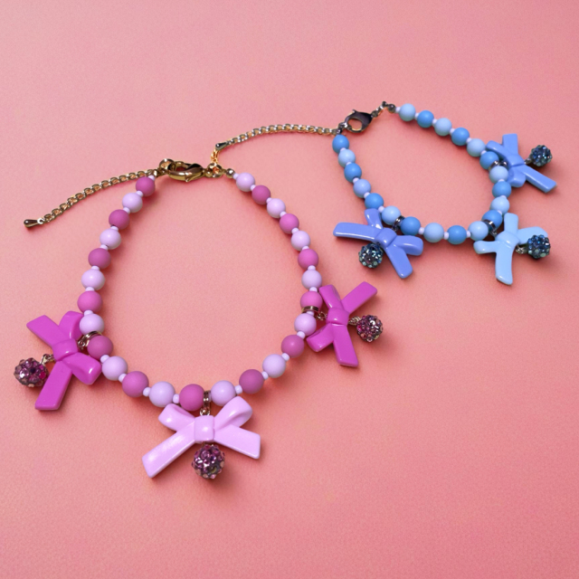 ※数量限定ご予約商品※【baby maryコラボ】キラキラリボンネックレス