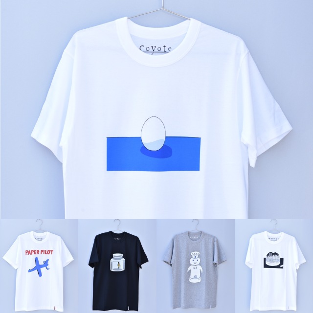 安西水丸の教え Tシャツ 新作「たまご」＋復刻4種