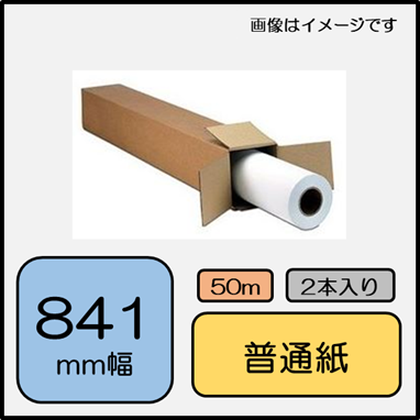 普通紙 ロール紙 841mm×50m 2本 (CADN-A0)