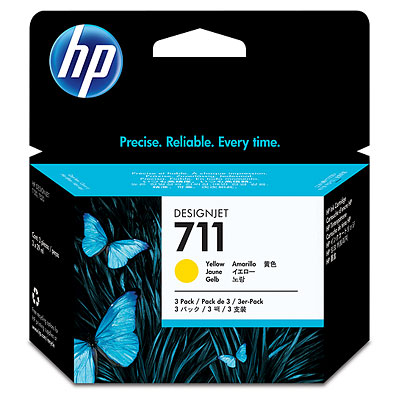 HP711 インクカートリッジ　イエロー 29mlX3 (CZ136A)