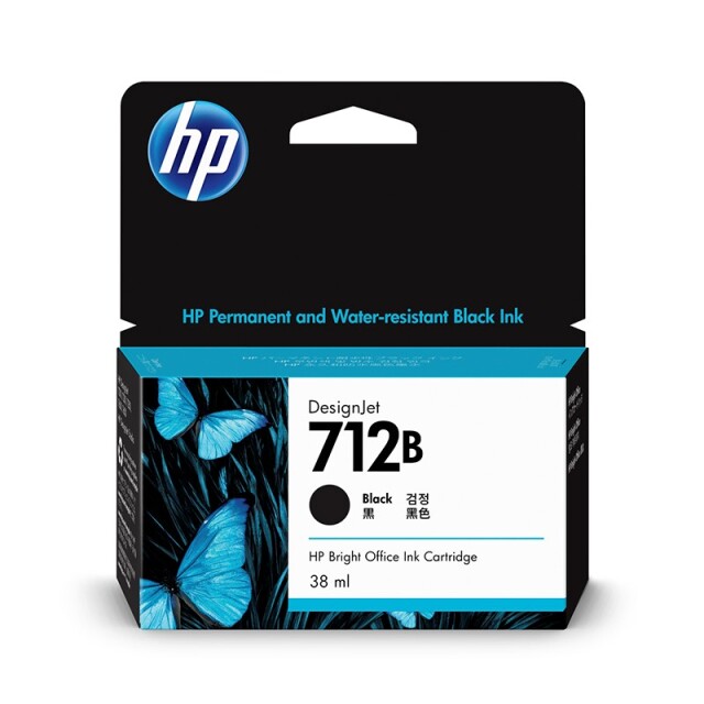 HP712Bインクカートリッジ　ブラック38ml(3ED28A)