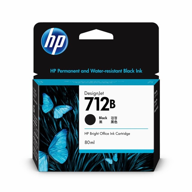 HP712Bインクカートリッジ　ブラック80ml(3ED29A)