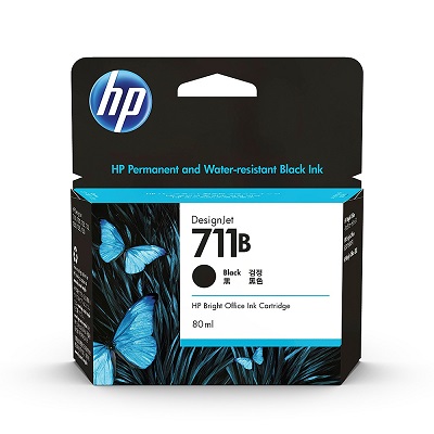 HP711B インクカートリッジ　ブラック 80ml (3WX01A)