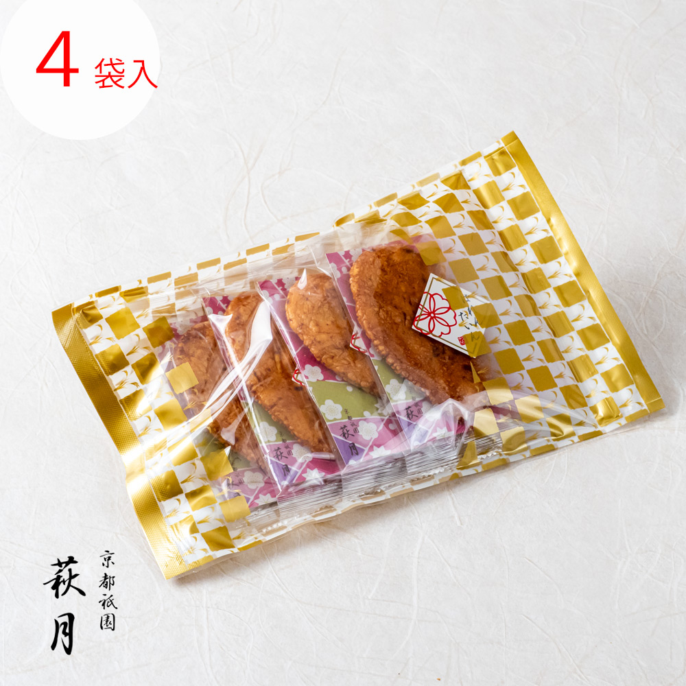 ハート煎餅醤油　4枚入