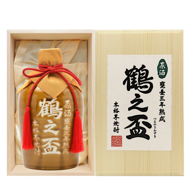 鶴之盃 37度 720ml 芋焼酎 甕壷三年熟成 陶器入り 出水酒造 通販