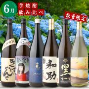 芋焼酎 月替わり 飲み比べセット 1800ml×6本セット 送料無料 千鶴 小鹿 しま安納 ツン 利八黒 涼風大海