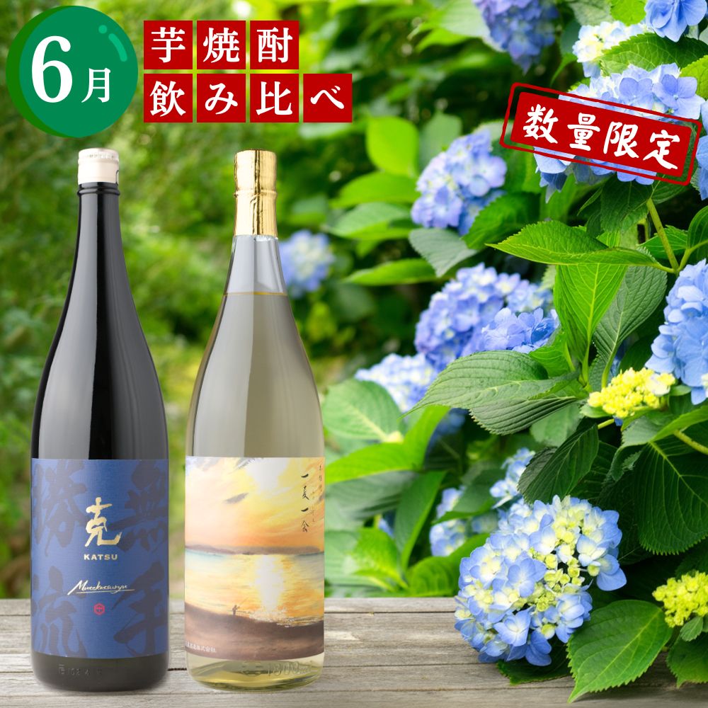 芋焼酎 月替わり 飲み比べセット 1800ml×2本セット 送料無料 克無手勝流  一夏一会