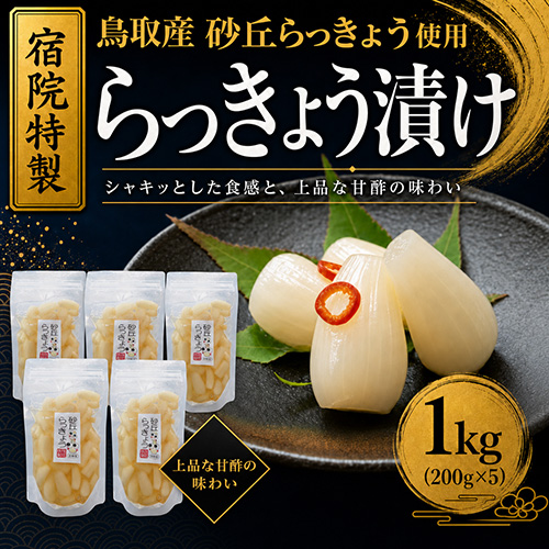 宿院特製らっきょう漬け 1kg(200g×5)