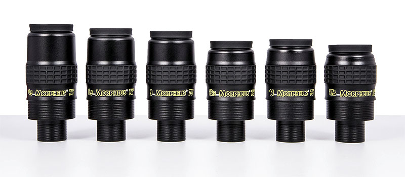 Morpheus 4.5/6.5/9/12.5/14/17.5mmアイピース６本セット