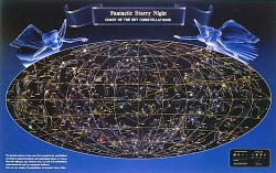 光るポスター　幻想全天88星座絵図（夜光）