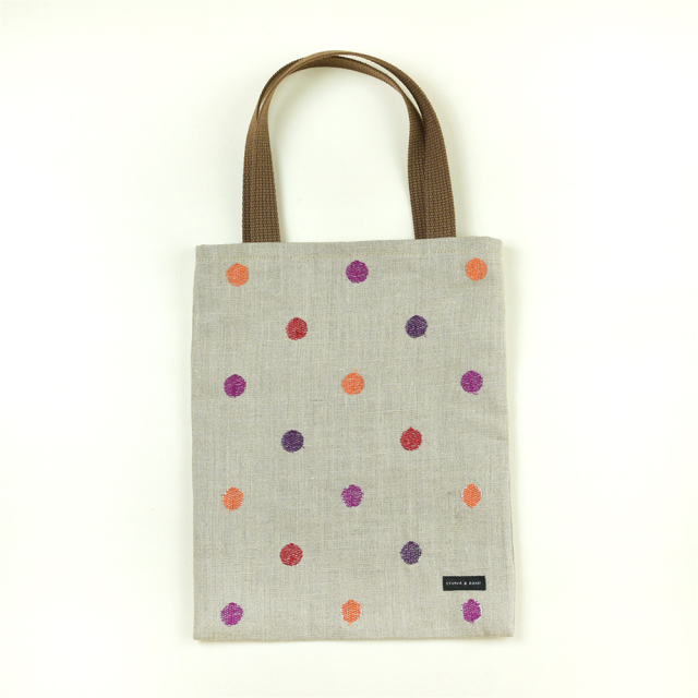 リネンベリードットバッグ