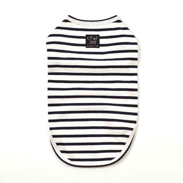 シンプルボーダーノースリーブ