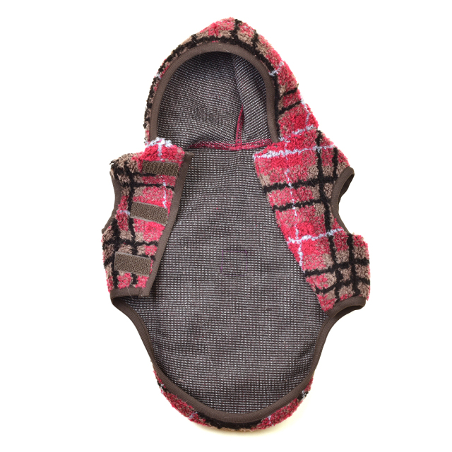 ボアチェックパーカー