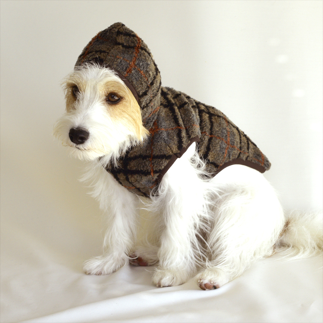 ボアチェックパーカー