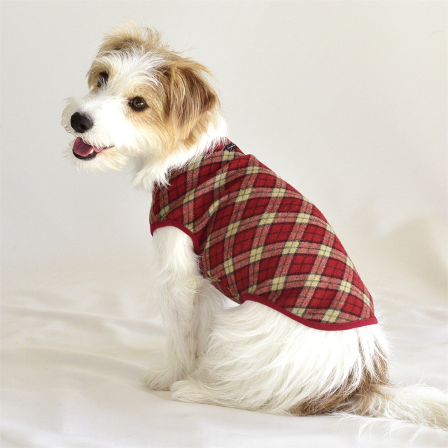 レッドチェックノースリーブ SYUNA & BANI