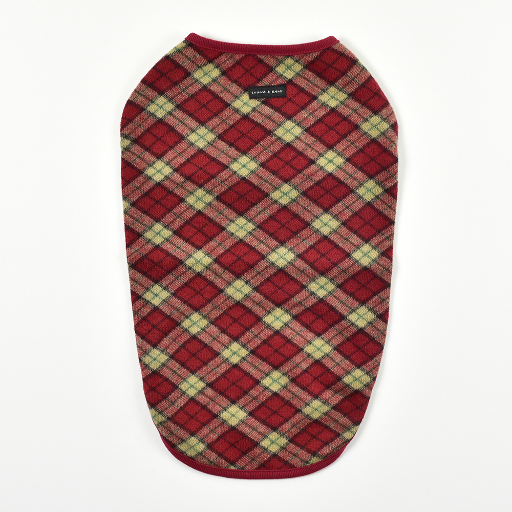 レッドチェックノースリーブ SYUNA & BANI