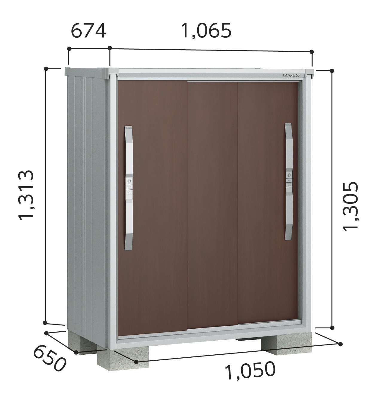 ESF-1006G ヨド物置 エスモ 小型物置 間口1050×奥行650×高さ1313mm