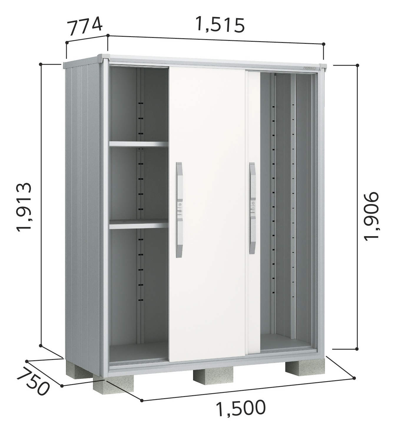 ESF-1507A ヨド物置 エスモ 小型物置 間口1500×奥行750×高さ1913mm
