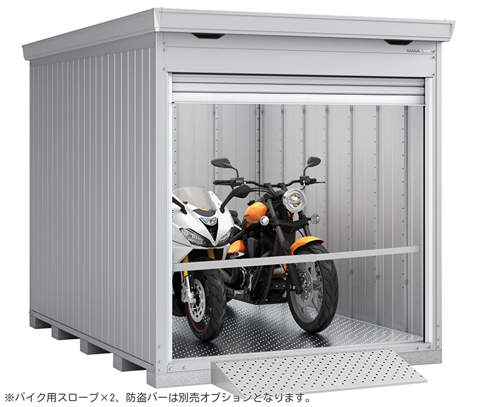 FM-2230HYN イナババイク保管庫[一般型]床付き 間口2210×奥行3050×高さ2385mm