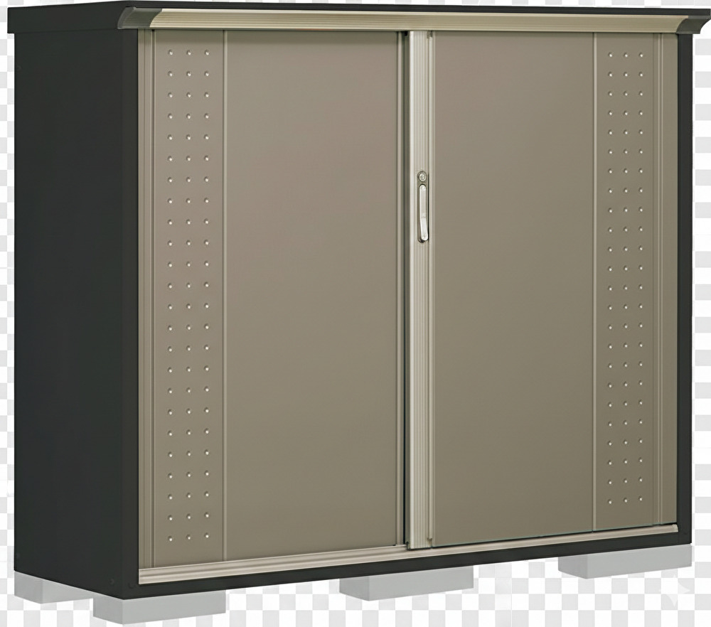 【6月末まで限定特価】GPY-175CF  （本体アイボリーブラック）  タクボ物置グランプレステージジャンプ 全面棚タイプ 幅1695×奥行530×高さ1400mm