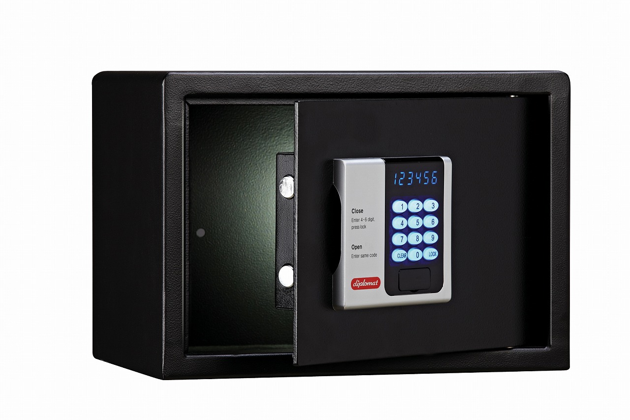 ディプロマット　デジタルテンキー式　ホテル用金庫　H25CS(ブラック）