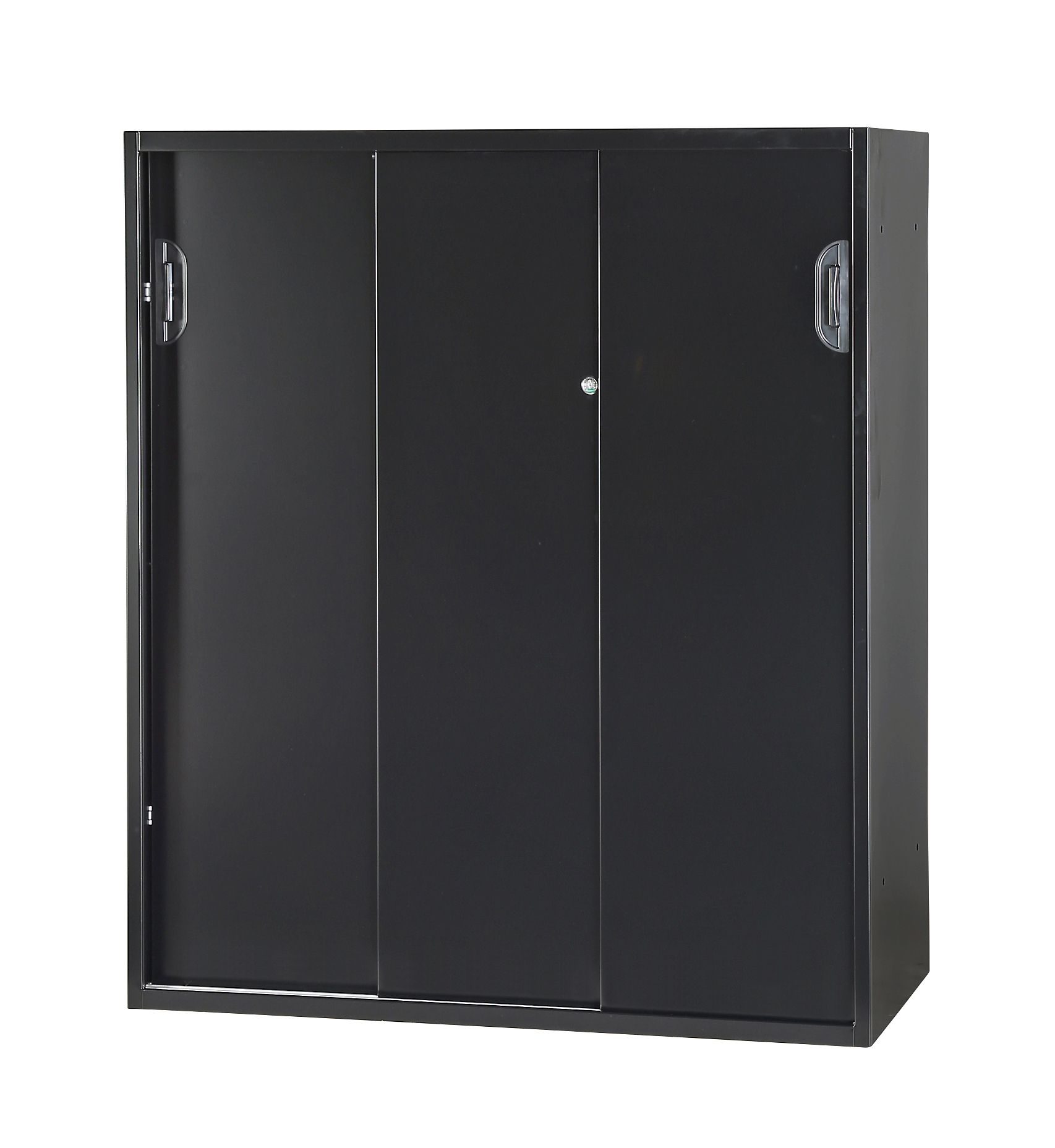 スチール3枚引き違い書庫 下置き用 HOS-HKS3DX-B 幅900×奥行450×高さ1050mm