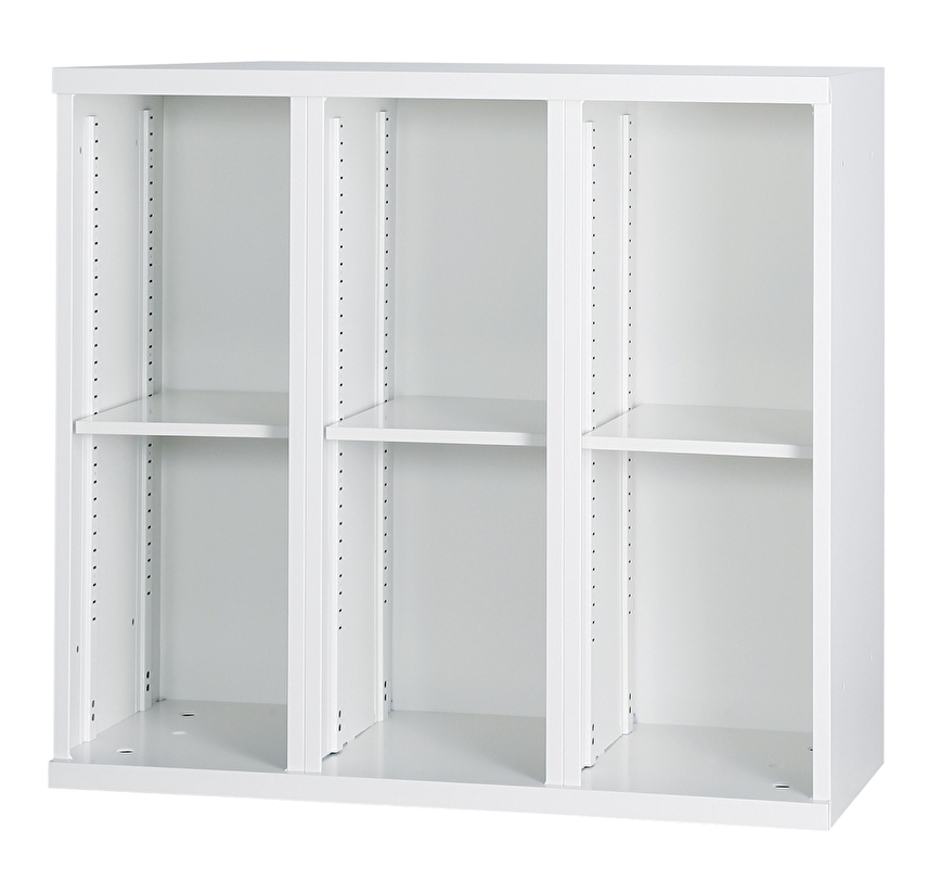 スチール オープン書庫3列 上下兼用 HOS-K32 幅900×奥行450×高さ820mm