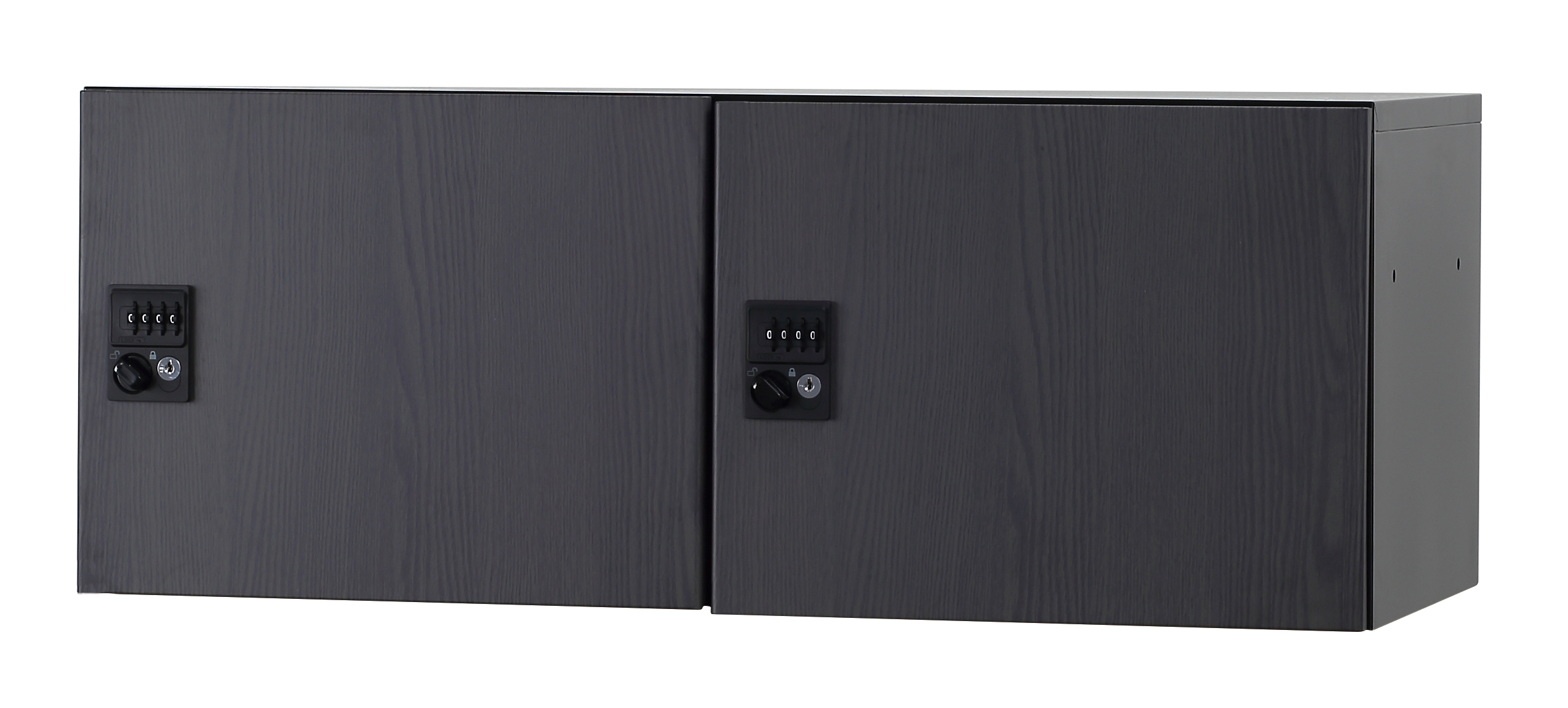 スチール パーソナルロッカー 2列1段（中棚・メール開口無し）※受注生産 上置き用・IC錠 HOS-PC3502X-AT 幅900×奥行450×高さ350mm