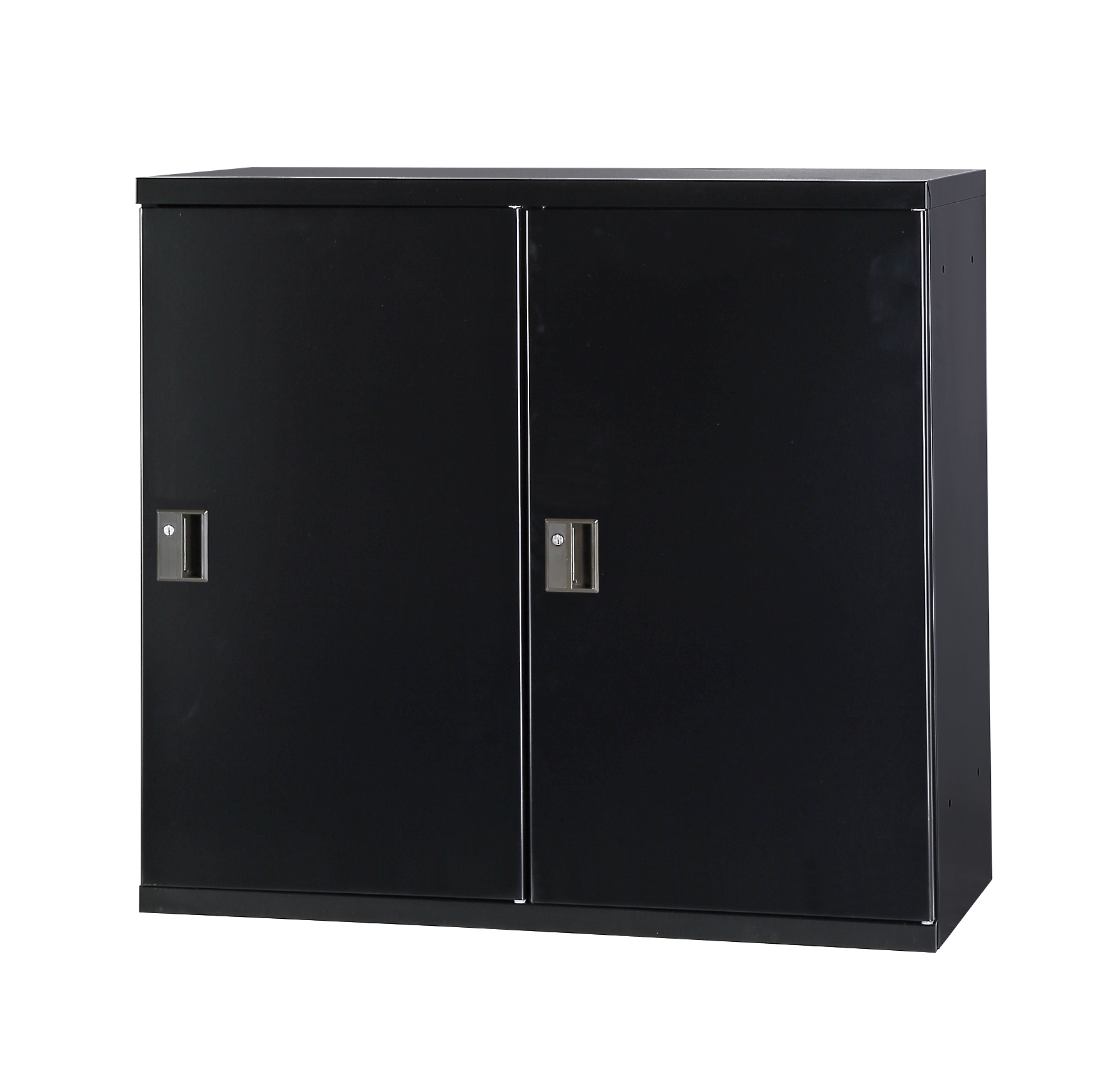 スチール 片開き書庫2列 上下兼用・シリンダー錠 HOS-SS21-B 幅900×奥行450×高さ820mm