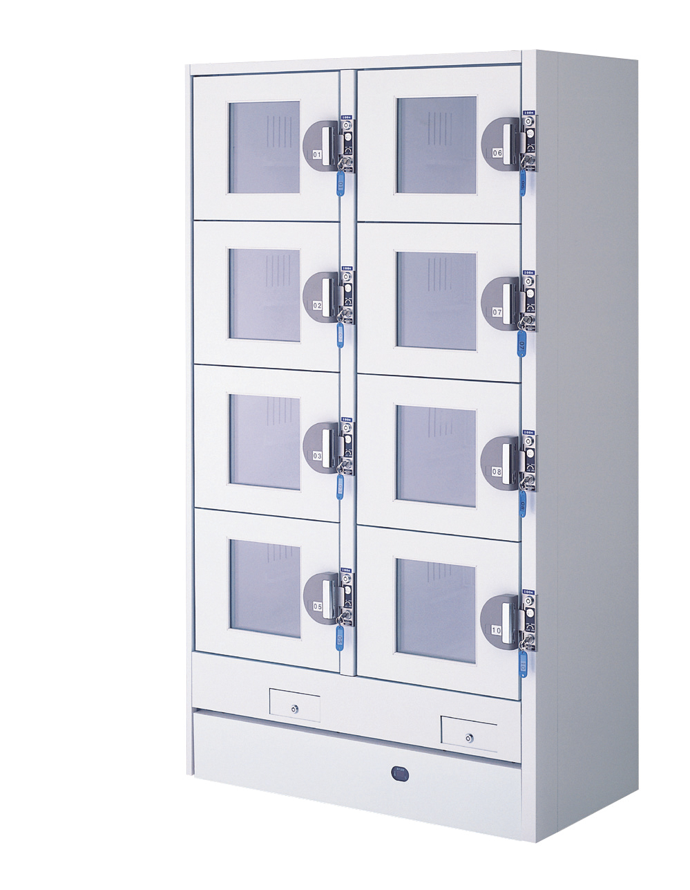HPM-8RR9-G フクシマガリレイ 【100円リターン式・ガラス扉】 コールドロッカー 1000×544(569)×1815mm