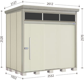 JNA-S2519 タクボ物置　Mr.トールマンブライト 標準型　多雪型 幅2532×奥行1922×高さ2570mm
