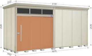 JNA-S5019 タクボ物置　Mr.トールマンブライト 標準型　多雪型 幅5079×奥行1922×高さ2570mm